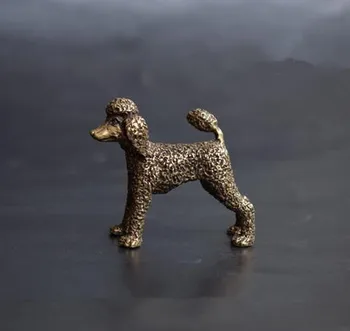 Kolekcionavimas Kinijos Žalvario Raižyti Gyvūnų Zodiako Šuo Taktika Šuo Pudelis Išskirtinį Mažas Statula