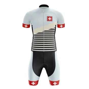 Komanda pjovimas lazeriu Šveicarija džersis vyrų dviračių skinsuit dviračių jumpsuit Triatlonas kostiumai 20D trumpas rankovės tenue cycliste homme