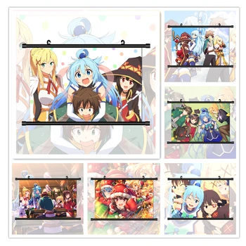 KonoSuba Aqua Megumin Tamsos Anime, Manga HD Spausdinti Sienos Plakatas Pažymėkite
