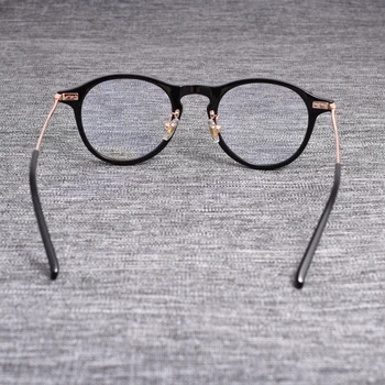 Korėjiečių prekės ženklo dizainas ŠVELNUS COZMO akinių rėmeliai acetatas Apvalus rėmo moterys vyrai Skaitymo Kompiuterį, Stiklas Originalus atveju