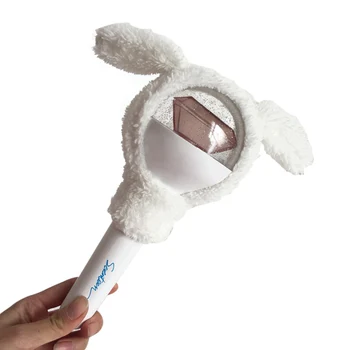 Korėjos Hip-Hop Septyniolika Mielas Light Stick Lankelis Pliušinis Galvos Dangtelis, Žaislų Rožinės Spalvos Balta Ausies Medvilnės Padengti Atveju Korėja Ventiliatorius Dovana Lėlės Karšto