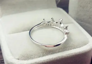 Korėjos Mados Princess Crown Žiedas Pareiškimą Moterų Cirkonis Vestuvių Vestuvinis Žiedas Tendencijos 925 Kietas Sidabro Romantiškų Dovanų Šalis