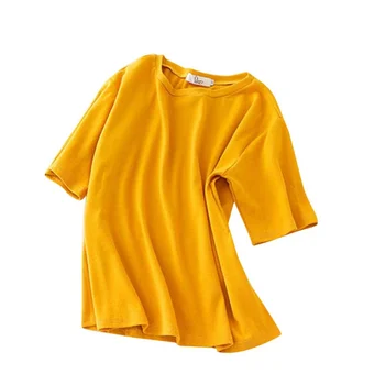 Korėjos Stiliaus trumpomis Rankovėmis T-shirt Moterims, Mados Prarasti Basic marškinėliai Atsitiktinis Viršūnės