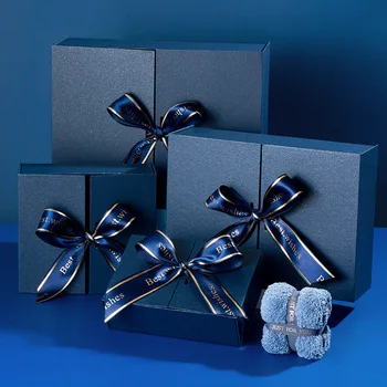 Kosmetikos Medžiaga Pakuotės, Dėžutės Aukštos Klasės Didelės Mėlynos spalvos Dovanų Dėžutė už Gimtadienio, Valentino Diena Naujųjų Metų Pateikti Pakavimo Vienas Gabalas