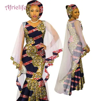Kovo Headwrap Ankara Afrikos Spausdinti Mados Suknelės Naujausias Afrikos Tradicinių Etninių Stiliaus Moterų Drabužių WY4624