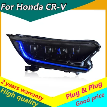 KOWELL Automobilių Stilius Honda 2017-2019 CR-V CRV VISI žibintai, LED žibintai LED DRL priekiniai šviesos Bi-LED Objektyvas dinaminis turnsignal