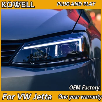 KOWELL Automobilių Stilius VW JETTA MK6 2011 2012 2013-2017 Žibintai LED Lemputė Geltona Juda posūkio signalo šviesos Žibintai