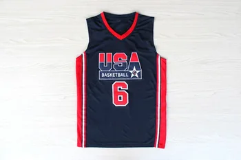 Krepšinio Juoda Jersey American Dream Team Akių Siuvinėjimo Greitai-džiovinimo Greta Prisiūta Mens Krepšinio Megztiniai