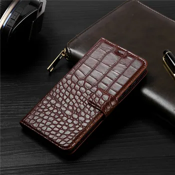 Krokodilas grūdų piniginę, telefoną, krepšys, kortelė kišenėje atveju, Huawei Y3 II 2 Y3II Y3II-U22 LŽŪU-U22 Lžūu-L21 flip cover magnetinio coque
