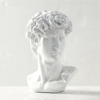 Krūtinė Statula Retro Meno Amatų Dervos Galvos Kaukolės Skulptūros Eskizas Modelis Davidas Moljero Namų Dekoro Priedai Šiuolaikinės Statulėlės