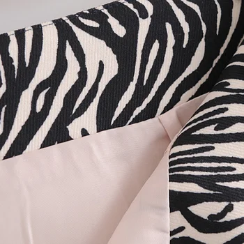 KUMSVAG Moterys Vasarą Seksuali Mini-Line Sijonai 2020 Pusėje Užtrauktukas Zebras Dryžuotas Spausdinti Moterų Mados Gatvė Sijonas Drabužių LY9275