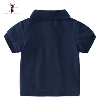 Kung Fu Ant 2019 Naujas Vasaros Mados Kūdikių Marškinėliai Medvilnės Turn-Žemyn Apykaklės Sporto trumpomis Rankovėmis Berniukams, T-marškinėliai 2T-6T Vaikai Viršūnės