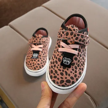 Kushyshoo vaikai sportbačiai 2021 naujas mados unisex leopard hook&loop maži balti bateliai patogus gumos kvėpuojantis tvirtos batai