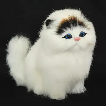 Kuulee Pliušinis Modeliavimas Katė Elektroninių Pet Lėlės Imitacija Gyvūnų Žaislas su Meow Garso Funkcija Vaikų Mielas Pet Žaislo Modelis