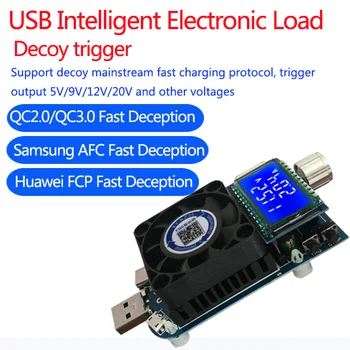 KZ35 Nuolatinės Srovės Elektroninė Apkrovos USB C Tipo QC2.0/3.0 AFC FCP sukelia Baterija Testser Išleidimo Talpa matuoklis