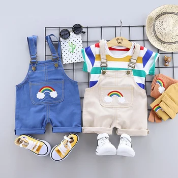 Kūdikių Berniukų vasaros drabužių komplektus, rinkinius, T-marškinėliai, topai +šortai tinka naujagimiui berniukų drabužiai 1 metų gimtadienio vaikai berniukai rinkiniai