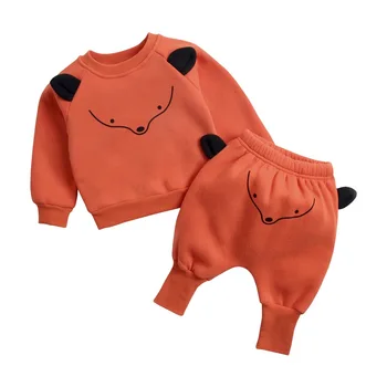 Kūdikių drabužiai Animacinių filmų Mielas Rudens Žiemos kūdikių komplektus šiltas, minkštas viršutiniai drabužiai vaikams tinka Megztinis Rinkiniai Bamblys Berniukų, Mergaičių