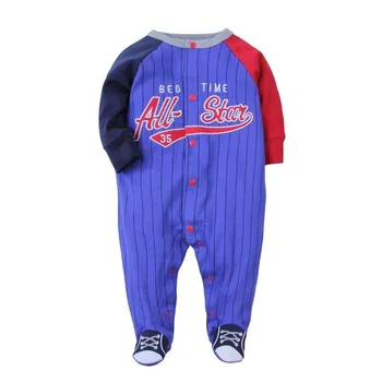 Kūdikių drabužiai Beisbolo Sporto stiliaus 0-1 metų berniukų drabužiai naujagimiams pižama pavasario kūdikių jumpsuit sleepwear naujagimių berniukų drabužiai ropa