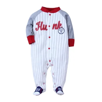 Kūdikių drabužiai Beisbolo Sporto stiliaus 0-1 metų berniukų drabužiai naujagimiams pižama pavasario kūdikių jumpsuit sleepwear naujagimių berniukų drabužiai ropa