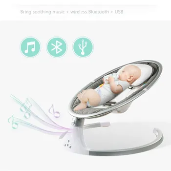 Kūdikių Elektros Lopšys Nuraminti Sūpynės Lova Naujagimių Smart Supamoji Kėdė, Kūdikių Purtyklė Su Muzika