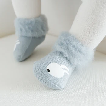 Kūdikių kojines naujagimiams šiltų kojinių bamblys berniukai žiemos kojinių bebe kūdikių juokinga kojinės mergaitėms terry tirštėti koja dėvėti cartoon 3 poros/daug