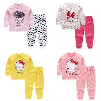 Kūdikių, mergaičių drabužiai nustatyti naujus stiliaus Medvilnės Kūdikių berniukų Drabužiai Naujagimiui Drabužius 2VNT Unisex Kūdikių pižama Vaikams Drabužių Rinkiniai