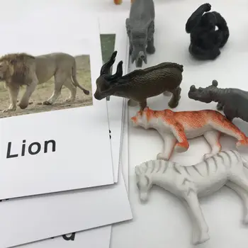 Kūdikių Montessori Gyvūnų Rungtynės Korteles Pažinimo Galvosūkiai Švietimo Žaislai Ikimokyklinio Bamblys Languag Mokymosi Korteles Atitikimo Žaidimas