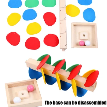 Kūdikių Montessori Švietimo Žaislas Blokas, Medinis, Medis, Marmuras Kamuolys Paleisti Kelio Žaidimas Montessori ikimokyklinio Ugdymo Ikimokyklinio H66F