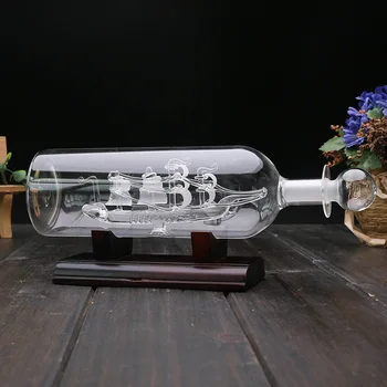 Kūrybinė amatų namų vyno kabineto puošyba vestuvių dovanos buriavimo plūduriuojantis butelis micro kraštovaizdžio mediniais stiklo butelis