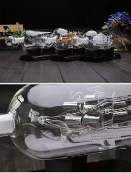 Kūrybinė amatų namų vyno kabineto puošyba vestuvių dovanos buriavimo plūduriuojantis butelis micro kraštovaizdžio mediniais stiklo butelis