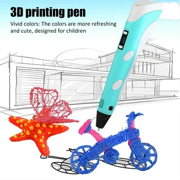 Kūrybinės Vaikų piešinių 3D Spausdinimo Pen 3D Spausdinimo Pen Švietimo Žaislas Tapybos 3D Rašiklis, Vaikų Dienos Dovanų