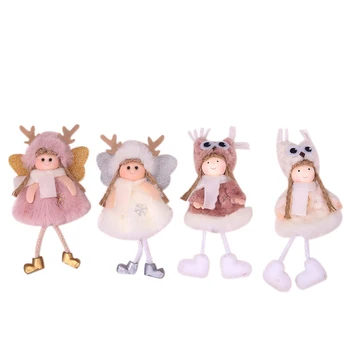 Kūrybos Kalėdų Pliušinis Angelas Pakabukas/XMAS Dekoras/Vaikų Cute Lėlės Dovana/Festives Atmosferą Arenoje Apdailos Reikmenys