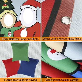 Kūrybos Kalėdų Rekvizitai Santa Claus Toss Žaidimas, Drobė Reklama su 3 Gniūžtėmis Įdomus Karnavalas Šalies Šeimos Žaidimas Vaikams Dovanas naujųjų metų