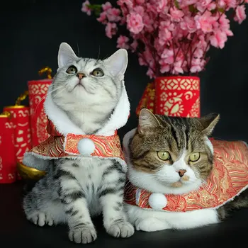 Kūrybos Lovely Cat Drabužius Kalėdų Kinų Drabužiais Sfinksų Kačių Drabužių Pet Mados Ubranka Dla Kota Naminių Reikmenys YY50CT