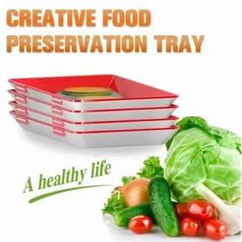 Kūrybos Maisto Padėklai Saugojimo Išlaikyti Šviežią Tarpiklis Organizatorius Maisto Preservate Šaldytuvas Maisto Padėklais Virtuvės Įrankis
