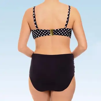 L - 6XL Maudymosi Didelio Dydžio Polka Dot Seksualus Bikini Komplektas Aukšto Juosmens moterų maudymosi kostiumėlį didelis dydis Paplūdimio Maudymosi Kostiumą, Moteris