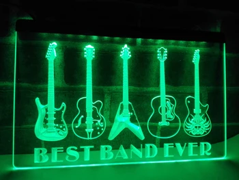 LA324 - Geriausia Grupė Ever Gitara Ginklas LED Neon Light Pasirašyti namų dekoro amatai