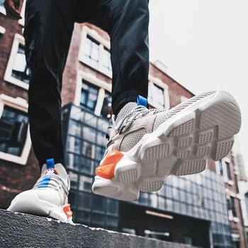 Lace-up sneakers mados vyriški laisvalaikio bateliai daugiafunkcinis patogūs lauko smūgio absorbcijos bėgimo bateliai factory outlet