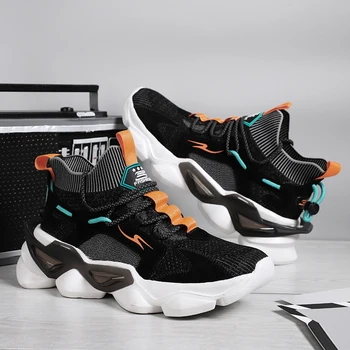 Lace-up sneakers mados vyriški laisvalaikio bateliai daugiafunkcinis patogūs lauko smūgio absorbcijos bėgimo bateliai factory outlet