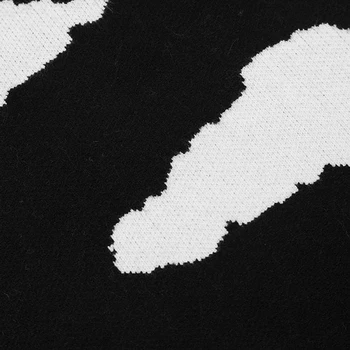 LACIBLE Hip-Hop Megztinis Megztinis Liemenė Vyrų Harajuku Streetwear Debesies Modelio Megztas Megztinis Vyrams Moterims be Rankovių