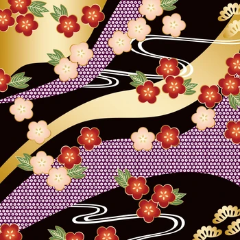 Laeacco Japonijos Senosios Tradicinės Gėlių Modelio Juostelės Šalies Reklama Nuotrauka Fone Fotografijos Foną, Photocall Foto Studija