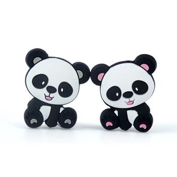 Laikyti&Augti 10vnt Silikono Granulių Mini Panda Silikono Kramtyti Granulių Graužikai Kūdikių Teether 