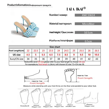 LALA IKAI 2021 m. Pavasarį, Vasarą, Aukšti Kulniukai Aikštėje Galvos Moterų Sandalai vientisos Spalvos Pynimo Moterų Šlepetės Dydžio Zapatos de mujer