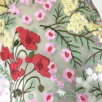LASUI 1 kiemas Išskirtinį Gražių gėlių siuvinėjimo tinklelio, nėrinių audinio Drabužių dizaino dekoratyvinis audinys Gerai qualityX0755