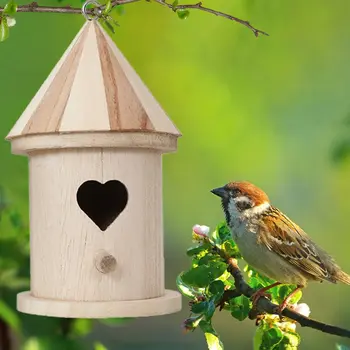 Lauko medinių Bird House Maisto į Namus Nest Konteinerių Sodo Kabinti 