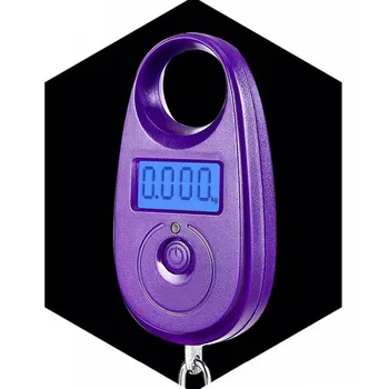 LCD Ekranas 25Kg/5g Kablio Kabinti Bagažo Žvejybos Kišenėje Masto Nešiojamasis Sveria Skaitmeninės Skalės Mini Violetinė