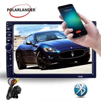 LCD Jutiklinis Ekranas 7 colių Auto radijo Autoradio radijo kasečių grotuvas, automatinis juostos Automobilio radijo Grotuvas Bluetooth 2 Din Veidrodis Nuorodą