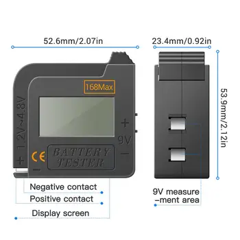 LCD Skaitmeninis Akumuliatoriaus Testeris Universalus Tiksli Voltų Baterijų Tikrinimo AA AAA CD 9V Mygtuką Ląstelių Maitinimo Baterijos Matavimo Prietaisas