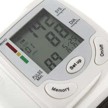 LCD Skaitmeninis žasto kraujospūdžio Matuoklis Riešo BP Home Širdies Ritmas, Pulso Monitorių su Manžetai Sveikatos Priežiūros Priemonė