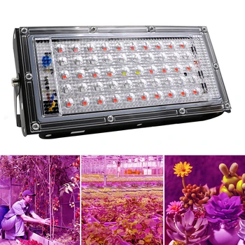 LED Augalų Auga Šviesos PhytoLamp Auginimo Lempos Kambarinių Augalų 50W AC 220V Lempos Diapazonas Lauko Prožektorius Augti Lauke